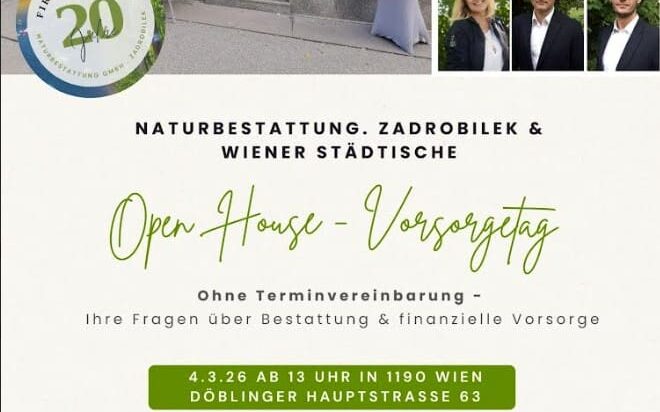 Open House – Vorsorgetag 4 & 18 März 2026 in Wien